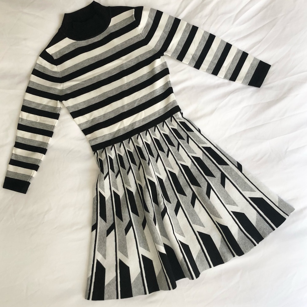 Karen Millen Mock-Neck Sweater Dress